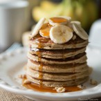 Chocolate Banana Protein Pancakes